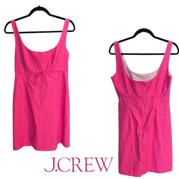 J. Crew Classic Pink Lined Sleeveless Sheath Dress W/ Faux Tie Size 10 Women's - Picture 1 of 4